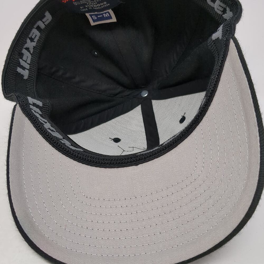 Walker Patch Fitted Baseball Cap Solid Black Medi… - image 7